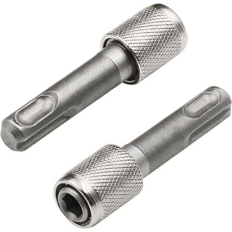 Adaptateur porte-embout SDS-Plus 6,35mm (1/4'') 2 Pièces Tige hexagonale Foret support convertisseur Adaptateurs de Tige Ronde à Tige Hexagonale pour forets à Percussion marteaux (1/4)