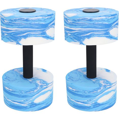 Bleu Et Blanc Camouflage Flottant Aquatique Haltères De Yoga, Haltères De Flottabilité Sportive (Paire) -KZQ (1/5)