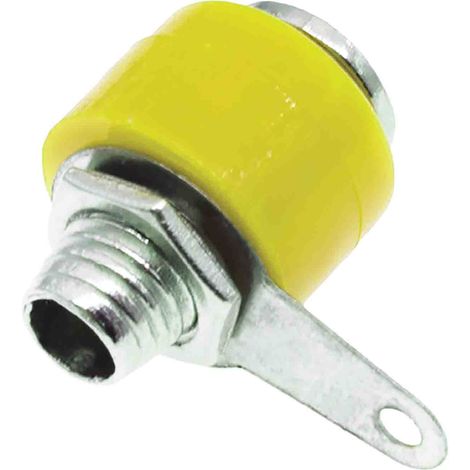 Fiche banane 4 mm RS PRO Jaune Femelle 19A 30V ( Prix pour Sachet de 5 ) (1/2)
