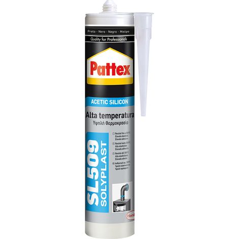 Silicona PRO altas temperaturas - 300 ml - Negro