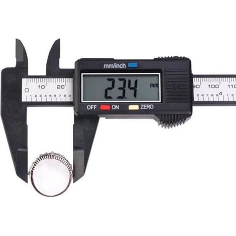 150mm Pied à Coulisse Numérique en fibre de carbone Vernier Calibre à Coulisse, Diamètre Intérieur, Diamètre Extérieur, Profondeur (1/4)