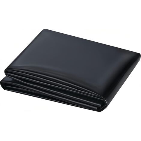 1 Membrane Bassin 2x2m Noir, Revêtement Imperméable PE, Pour Étang Jardin Piscine (1/5)
