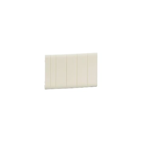 Lot de 10 obturateurs blanc de largeur 5 modules fractionnables pour coffret modulaire Pragma