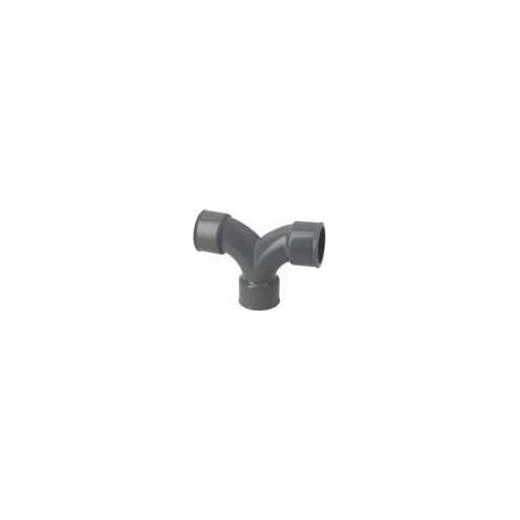 DOUBLE COUDE PVC A 87.30° POUR EVACUATION FEMELLE (1/2)