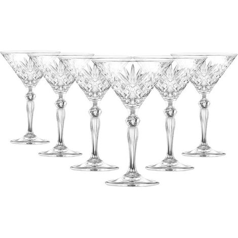 Set 6 Calici Liquore Martini in Vetro Melodia 21 cl RCR (1/2)