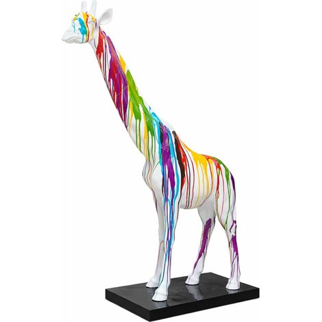 Girafe en résine colorée : figurine décorative pour la maison (1/5)