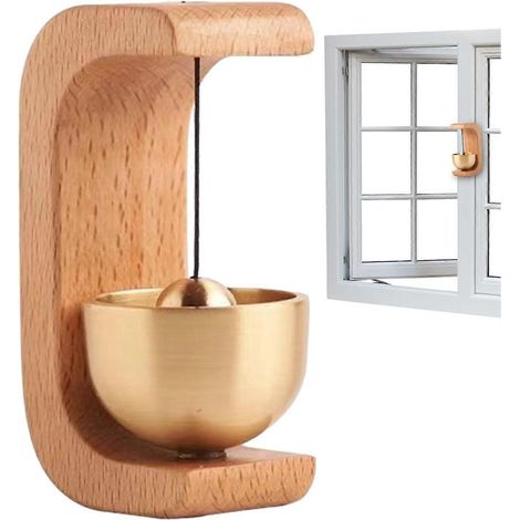Türklingel für Ladenbesitzer, Holztürklingel, Türgong, Bandtürklingel, dekorative und leistungsstarke Magnettürklingel, Eingangsglocke, kindersicherer Kühlschrank