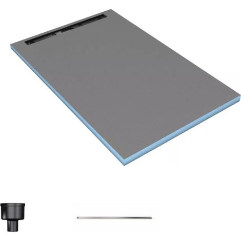 Receveur de douche à carreler 120 x 90 cm WEDI Fundo Riolito Neo avec écoulement vertical + barrette de finition 70 cm (1/5)