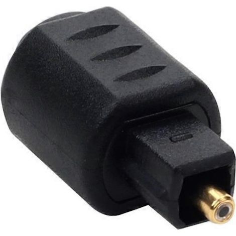 Adaptateur mini-jack 3,5 mm vers Toslink mâle, adaptateur audio à fibre optique, améliore la transmission audio numérique pour les amplificateurs. (1/5)