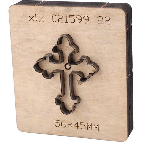 Matrice de découpe croisée en acier allié, moule à perforer les bords du cuir avec plaque en bois pour loisirs créatifs (1/5)