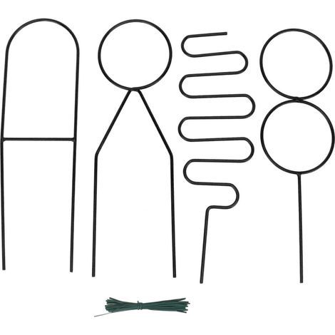 Trellis for indoor climbing plants, houseplant, outdoor potted garden, metal, 4 patterns, black ivy vine (1/5)