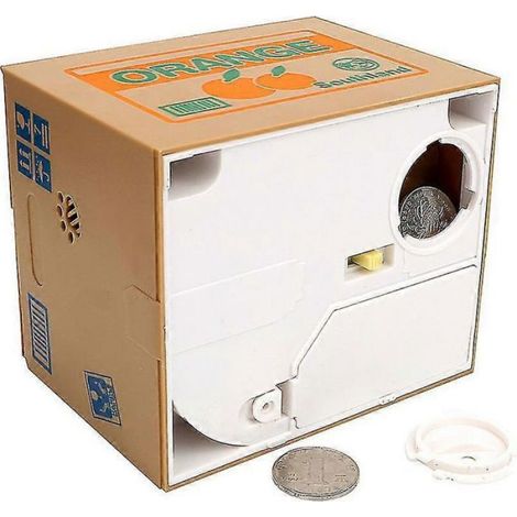 Tirelire électronique Panda Chat mignon voleur de pièces Tirelire Boîte à monnaie Cadeau pour enfants Chat marron (1/5)