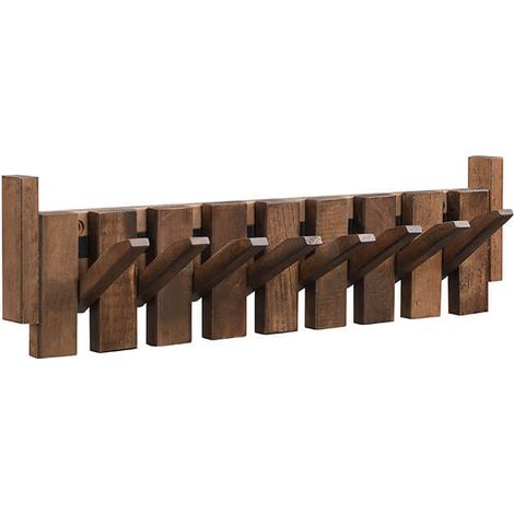 Home Deluxe Appendiabiti PORTE - 56 x 3,5 x 15 cm, marrone noce