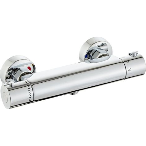 Mitigeur de douche, mitigeur thermostatique de douche, robinet de douche, robinet de baignoire thermostatique à température constante, finition laiton chromé