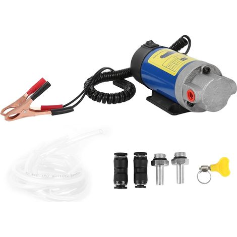 Pompe de Transfert d'huile 12 V – Extracteur de Changement de Liquide 1-4 L/MIN 100 W pour Voitures, Motos et Bateaux – Outil de Changement d'huile Rapide et Pratique avec Tuyaux épais et (1/5)
