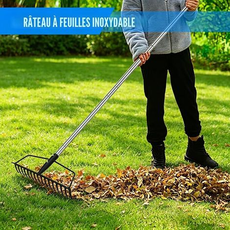 Garden Arch Rake Stainless Steel Garden Rake Adjustable for Leveling and Pickup (1/5)