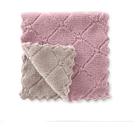Chiffon De Cuisine - Microfibre Velours Corail - Absorbant Et Anti-Gras - Pour Vaisselle Et Surfaces - Lot De 12 (1/5)