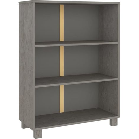 vidaXL Libreria HAMAR Grigio Chiaro 85x35x112cm Legno Massello di Pino (1/5)