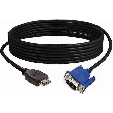 Adaptateur HDMI vers VGA de 10 mètres avec audio, adapté aux connexions PC et moniteur. (1/5)