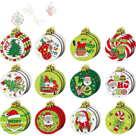 Decorazioni per albero di Natale - Decorazioni natalizie vintage - Alberi di Natale - Decorazioni natalizie colorate - Regali festivi - 36 pezzi (1/5)