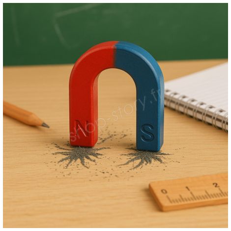 Magnet Bicolore en Forme de U 5 cm Rouge et Bleu Aimant Classique pour Jeux ou Décoration