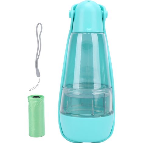 Bouteille d'eau pour chien, tasse à boire de voyage Portable avec sac de rangement pour pelle de collecte de merde, vert clair (1/5)