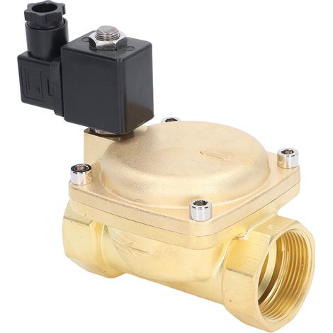 Normalerweise geschlossenes G1-1/4 Zoll 2/2-Wege-Pilot-Magnetventil aus Messing für Wasser und Öl, 220 V AC, indirekte Betätigung (1/5)