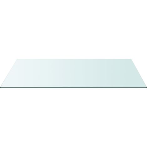 Dessus de table  Dessus de bureau  Plateau de table Transparent 50x100 cm Verre trempé (1/4)