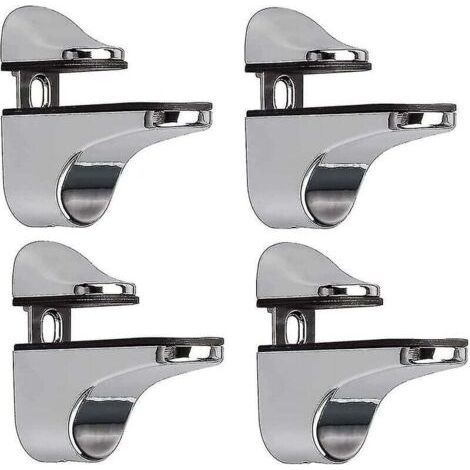 Adjustable Glass Shelf Bracket, 4 Pcs Glass Shelf Bracket, Wall Mounted Glass Clamp, Glass Shelf Bracket, For Glass Shelf (1/5)