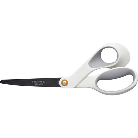 Ciseaux de Bricolage antiadhésifs, Longueur : 21 cm, Lame en Acier Inoxydable/Manche en Plastique, Blanc, Classic, 1070026 (1/5)