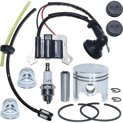 Ignition Coil 40mm Piston Fuel Line Grommet Kit Fit 40-5 CG430 43cc Lawnmower Trimmer (1/5)