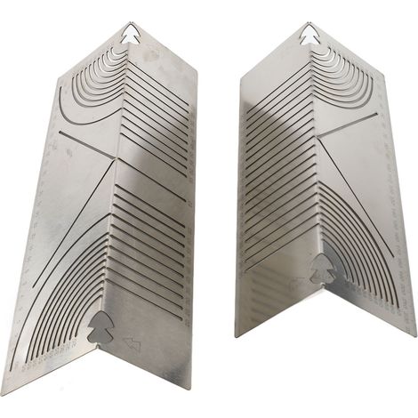 Lot de 2 Outils Traçage Angle Arc Polyvalents Acier Inox Traçoir Arc Linéaire pour Tube Découpe Soudure (1/5)