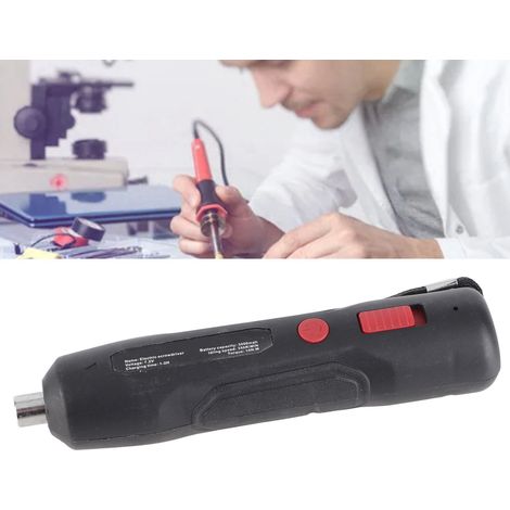 Marteau électrique multifonctionnel, tournevis électrique rechargeable, couleur des boutons aléatoire, ensemble de forets en forme de stylo (15 pièces) (1/5)
