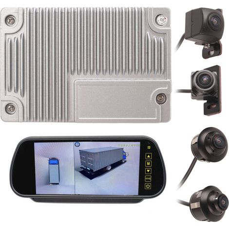 Adecuado para sistemas de visión panorámica de 360 grados en HD 1080p, equipado con 4 cámaras y un control remoto.