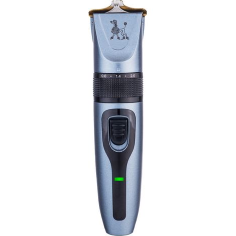 Tondeuse électrique pour poils d'animaux, 5 réglages de 0,8 à 2,0 mm, lame en céramique et titane, pour les pattes, design ergonomique, couleur bleu marine.-AquaForge (1/5)