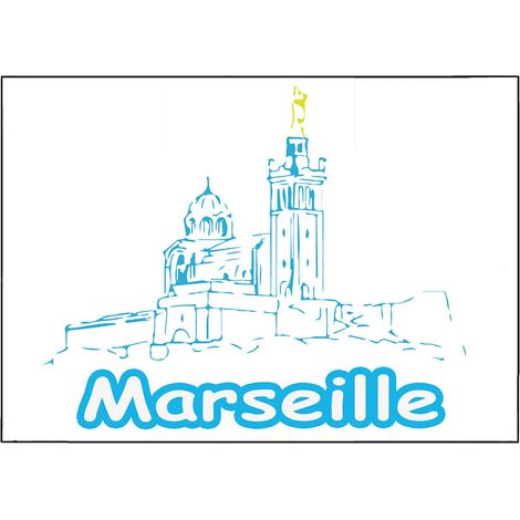 Plaque métallique déco Marseille by Cbkreation