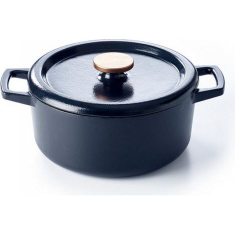 pirofila tonda in ghisa smaltata 26 cm nera - 15141264 - Beka
