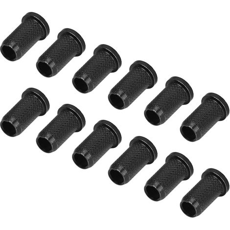 12 pièces ferrules noires métalliques pour chevalet de guitare électrique, accessoires de remplacement (1/5)