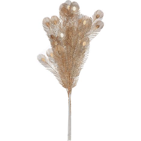 Juego de 3 briznas de césped artificial, color dorado, plástico ecológico, 76 cm x 91 cm x 94 cm, para decoración del hogar, jardín y fiestas. (1/5)