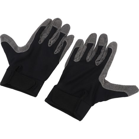 Ultradünne, atmungsaktive und stoßdämpfende Outdoor-Handschuhe für Extremsportarten (Gewichtheben, Bodybuilding, Fitness), schwarz, Größe L (1 Paar). (1/4)