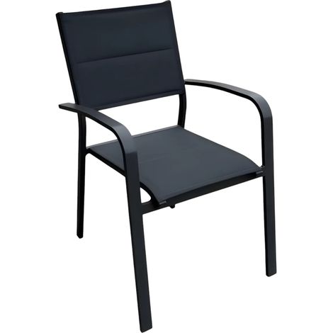 SEDIA IN ALLUMINIO ANTRACITE E TEXTILENE ANTRACITE (1/3)