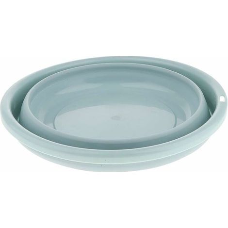 Multifunction Lavabo Lavage Pliable Bassine Rétractable Portable pour Maison Cuisine Pique-Nique Voyage Camping Randonnée Pêche - Bleu 31cm (1/5)