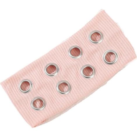 Bandeau élastique pour le sport avec œillets en métal - Style punk - Rose (1/5)