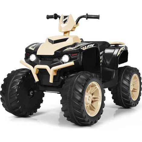 COSTWAY 12 V Quad Elettrico per Bambini, Auto Elettrica Cavalcabile con Luci LED e Musica, Velocità Fino a 5km/h, per Bambini 3-7 Anni (Beige) (1/5)