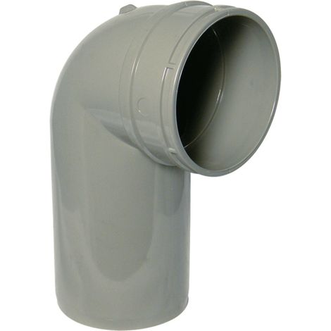 FloPlast 90 Degree Spigot Bend Grey Soil Pipe Connector (1/2)