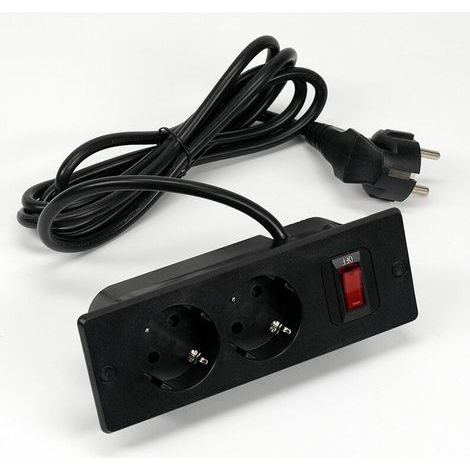 ALOVEZ Prise de Bureau Encastrée 16A avec Interrupteur, Module Électrique pour Meubles et Plans de Travail, Prise CA avec Commande Individuelle (1/5)