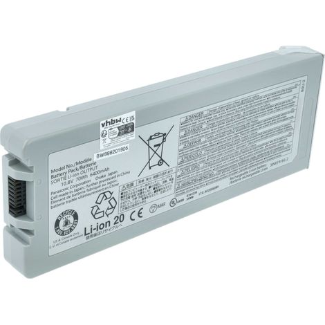 vhbw Akku Ersatz für Panasonic CF-VZSU80U, CF-VZSU83U, CF-VZSU82U für Notebook (6400 mAh, 10,8 V, Li-Ion) (1/5)