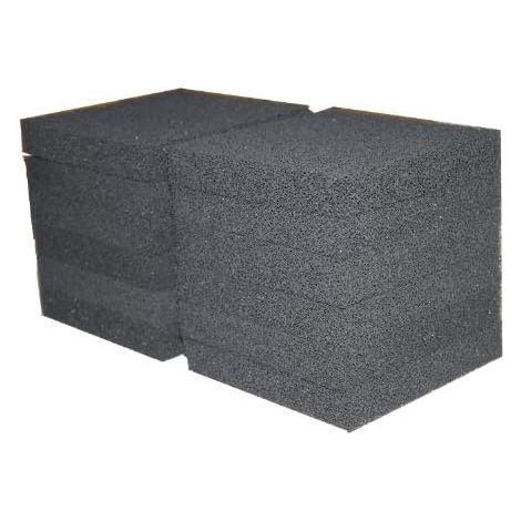 Compatible Carbone Filtres en Mousse Convient pour Bloc Aquarium s'adapte Jumbo/BioFlow 8.0 Filtre (Pack de 12)