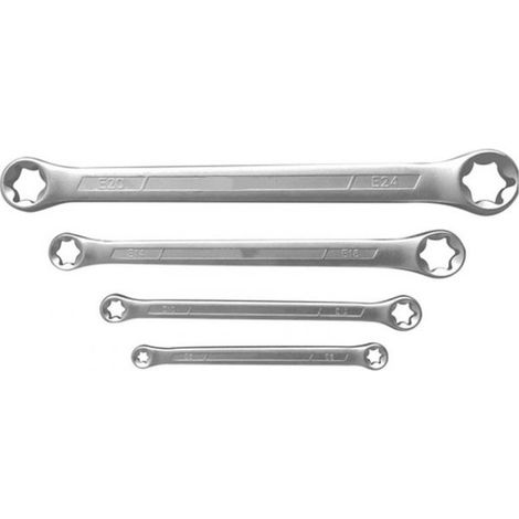 SET CHIAVI COMBINATE TORX FEMMINA 4PZ MISURE DA E6-E24 DRITTE 07354 (1/5)