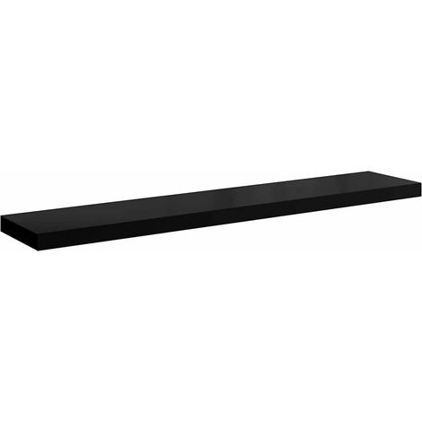 Maison Exclusive - Schweberegal Hochglanz-Schwarz 120x23,5x3,8 cm